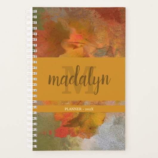 Stijlvolle herfst monogram planner (Voorkant)