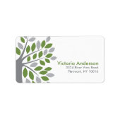 Stijlvolle Herfst Tree retour adreslabels. Etiket (Voorkant)