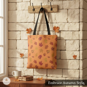 Stijlvolle Herfstaccessoire met Vallende Bladeren Tote Bag