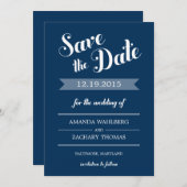 Stijlvolle herinnering bruiloft Opslaan Datum Kaar Save The Date (Voorkant / Achterkant)