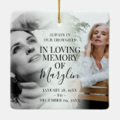 Stijlvolle Herinnering Ter nagedachtenis Kerstmis Keramisch Ornament (Achterkant)