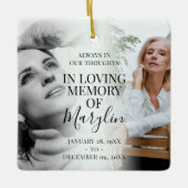 Stijlvolle Herinnering Ter nagedachtenis Kerstmis Keramisch Ornament (Voorkant)