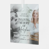 Stijlvolle herinnering voor het liefhebben van de glas ornament (Voorkant links)