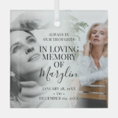 Stijlvolle herinnering voor het liefhebben van de glas ornament (Voorkant)