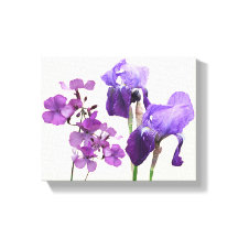 Stijlvolle hete paarse iris bloemen digitale beeld