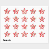 Stijlvolle Hete Pittige Rode Groene Chilipeper Ster Sticker (Vel)