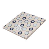 Stijlvolle hexagons en cirkels naadloos patroon tegeltje (Zijkant)