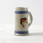 Stijlvolle hipster Fox Beer Stein Bierpul (Voorkant rechts)