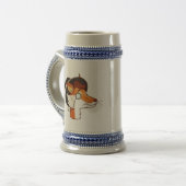 Stijlvolle hipster Fox Beer Stein Bierpul (Voorkant links)