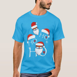 Stijlvolle Ho Ho Ho Santa voor feestelijke viering T-shirt