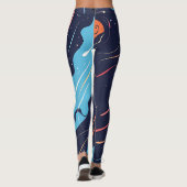 Stijlvolle hoge taille damesleggings leggings (Achterkant)