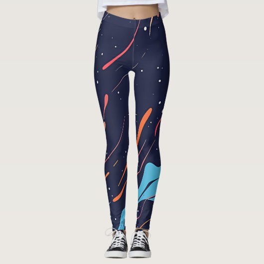 Stijlvolle hoge taille damesleggings leggings (Voorkant)
