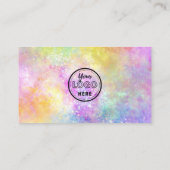 Stijlvolle Holo Opal Branding Logo Modern Script Visitekaartje (Achterkant)