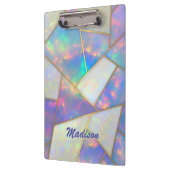 Stijlvolle holografische agaat geometrisch klembord (Links)