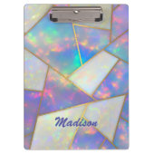 Stijlvolle holografische agaat geometrisch klembord (Voorkant)