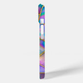 Stijlvolle holografische chic faux goud Case-Mate iPhone case (Achterkant / Links)