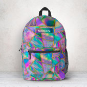 Stijlvolle holografische chic faux goud geometrisc bedrukte rugzak