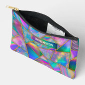 Stijlvolle holografische chic faux goud geometrisc etui (Open)