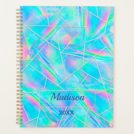 Stijlvolle holografische elegante geometrische planner