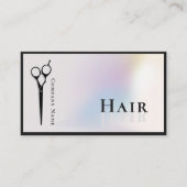Stijlvolle Holografische Haar Stylist schaar Visitekaartje (Voorkant)