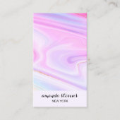 Stijlvolle Holografische Rainbow Waterverf Neon Sc Visitekaartje (Voorkant)