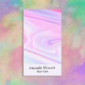 Stijlvolle Holografische Rainbow Waterverf Neon Sc Visitekaartje