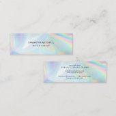 Stijlvolle holografische schoonheidsspecialiste en mini visitekaartje (Voorkant / Achterkant)