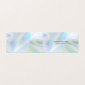 Stijlvolle holografische schoonheidsspecialistenma visitekaartje (Buitenkant ongevouwen)