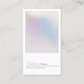 Stijlvolle holografische Silver Aura Visitekaartje (Voorkant)