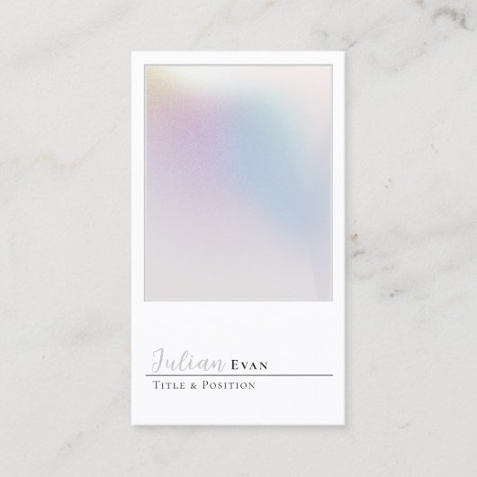 Stijlvolle holografische Silver Aura Visitekaartje (Voorkant)