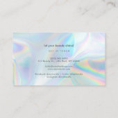 Stijlvolle holografische Studio Manager Visitekaartje (Achterkant)