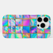 Stijlvolle holografische trendy faux goud geometri Case-Mate iPhone case (Achterkant (horizontaal))