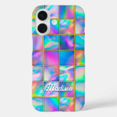 Stijlvolle holografische trendy faux goud geometri Case-Mate iPhone case (Achterkant)
