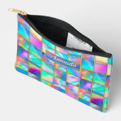 Stijlvolle holografische trendy faux goud geometri etui (Open)
