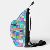 Stijlvolle holografische trendy faux goud geometri sling bag (Rechts)