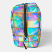 Stijlvolle holografische trendy faux goud geometri toilettasje (Rechts)