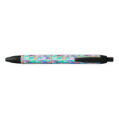 Stijlvolle holografische trendy faux goud geometri zwarte inkt pen (Achterkant)