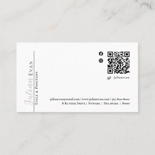 Stijlvolle holografische zilveren kapper visitekaartje (Achterkant)