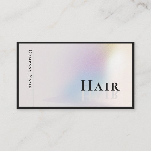 Stijlvolle holografische zilveren kapper visitekaartje (Voorkant)