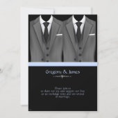 Stijlvolle homobding Elegant Gray Suits Kaart (Voorkant)