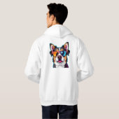 Stijlvolle hond hoodie (Achterkant volledig)