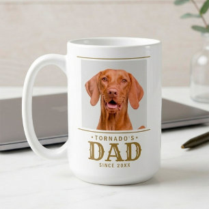 Stijlvolle Hond Papa Sinds Jaar Aangepaste Foto va Koffiemok
