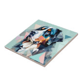 Stijlvolle hondenportret bernese berg tegeltje (Zijkant)