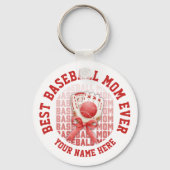 Stijlvolle HONKBAL MAM Aangepaste naam Sleutelhanger (Voorkant)