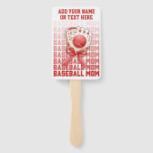 Stijlvolle HONKBAL MAM Custom Name Moederdag Handwaaier (Achterkant)