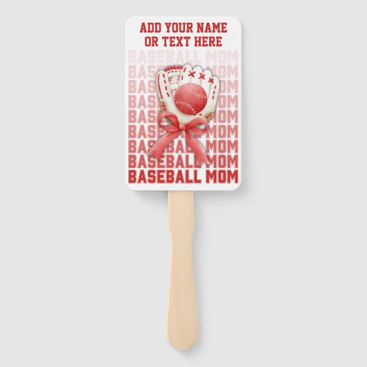 Stijlvolle HONKBAL MAM Custom Name Moederdag Handwaaier (Achterkant)