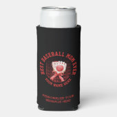 Stijlvolle HONKBAL MAM Custom Name Moederdag Seltzer Blikjeskoeler (Seltzer Voorkant)