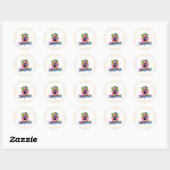 Stijlvolle hoofdtooi  ronde sticker (Vel)