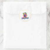 Stijlvolle hoofdtooi  ronde sticker (Tas)
