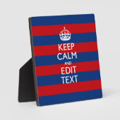 Stijlvolle HOP CALM EN Jouw tekst op strepen Fotoplaat (Voorkant)